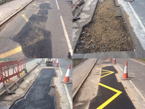 Reinstatement work for Morrison (before and after)